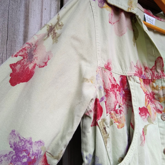 CMC Green & Floral Cotton Jacket - Picture 2 of 6